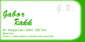 gabor rakk business card